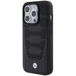 BMW Leather Seats Pattern dėklas, skirtas iPhone 15 Pro Max - juodas
