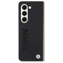 BMW Signature Logo Imprint dėklas, skirtas Samsung Galaxy Z Fold 5 - juodas