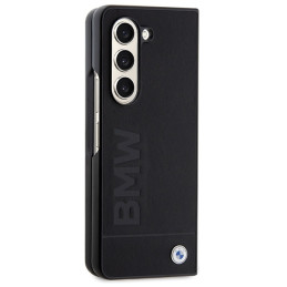 BMW Signature Logo Imprint dėklas, skirtas Samsung Galaxy Z Fold 5 - juodas