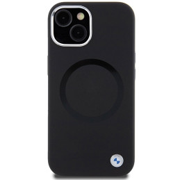BMW Signature Liquid Silicone MagSafe dėklas iPhone 15 - juodas