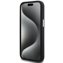 BMW Signature Liquid Silicone MagSafe dėklas iPhone 15 - juodas