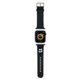 Karl Lagerfeld 3D guminis Choupette galvos dirželis, skirtas Apple Watch 42/ 44/ 45/ 49mm – juodas