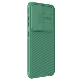 Nillkin CamShield Pro šarvuotas dėklas su fotoaparato dangteliu, skirtas Samsung Galaxy S24 - žalias