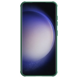 Nillkin CamShield Pro šarvuotas dėklas su fotoaparato dangteliu, skirtas Samsung Galaxy S24 - žalias