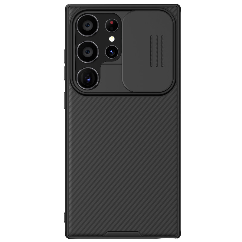Nillkin CamShield Pro šarvuotas dėklas su fotoaparato apsauga, skirtas Samsung Galaxy S24 Ultra - juodas