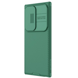 Nillkin CamShield Pro šarvuotas dėklas su fotoaparato apsauga Samsung Galaxy S24 Ultra - žalias