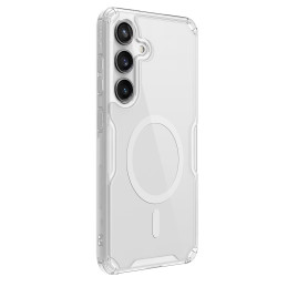 Nillkin Nature Pro šarvuotas dėklas su magnetiniu žiedu Samsung Galaxy S24 - baltas