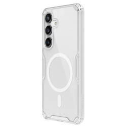 Nillkin Nature Pro šarvuotas dėklas su magnetiniu žiedu Samsung Galaxy S24 - baltas