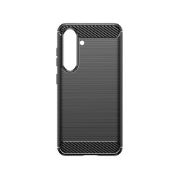 Anglies dėklas, skirtas Samsung Galaxy S24 Lankstus silikoninis anglies dangtelis – juodas