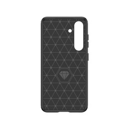 Anglies dėklas, skirtas Samsung Galaxy S24 Lankstus silikoninis anglies dangtelis – juodas