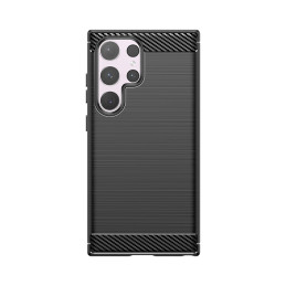 Anglies dėklas, skirtas Samsung Galaxy S24 Ultra Flexible Silicone Carbon Cover – juodas