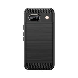Anglies dėklas, skirtas „Google Pixel 8A“, lankstus silikoninis anglies dangtelis – juodas