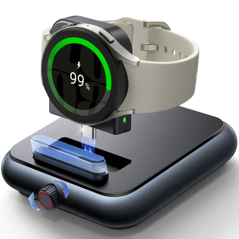 Joyroom JR-WQW02 belaidis įkroviklis Samsung Galaxy Watch išmaniesiems laikrodžiams - juodas