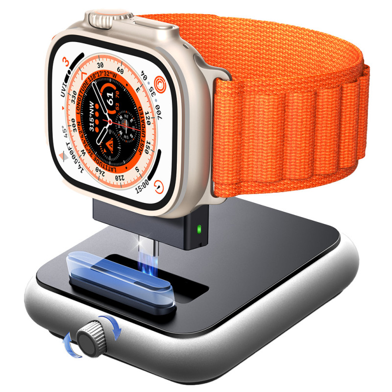 Joyroom JR-WQW03 belaidis įkroviklis Apple Watch išmaniesiems laikrodžiams - juodas