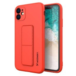 Wozinsky Kickstand Case silikoninis dėklas su stovu, skirtas Samsung Galaxy A32 5G Red