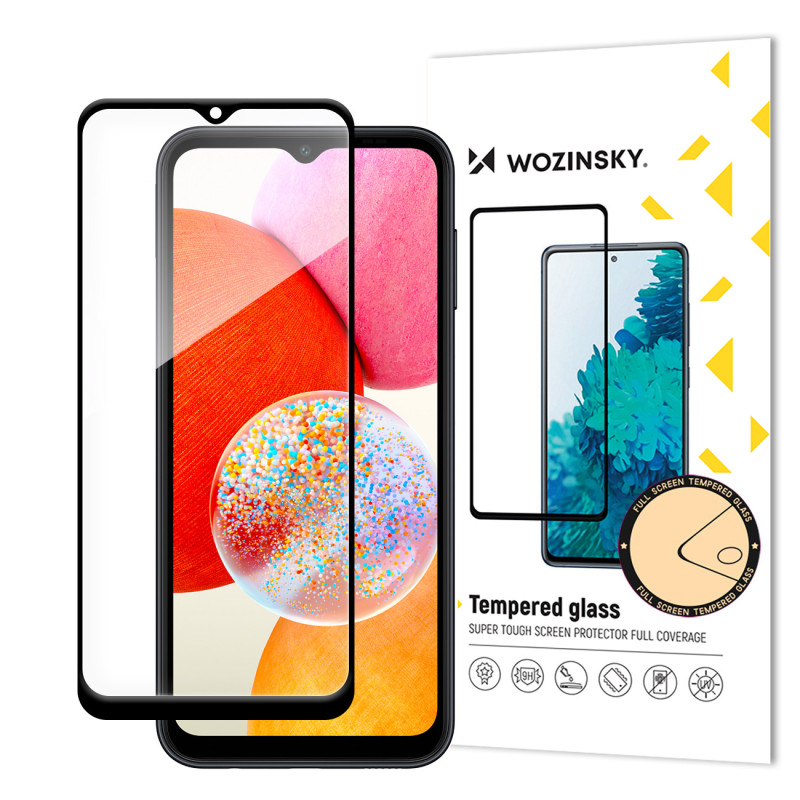 Wozinsky Full Glue grūdintas stiklas su juodu rėmeliu, skirtas Samsung A15 / A15 5G