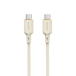 Dudao L7SCC USB-C - USB-C laidas 100W 1m - smėlio spalvos