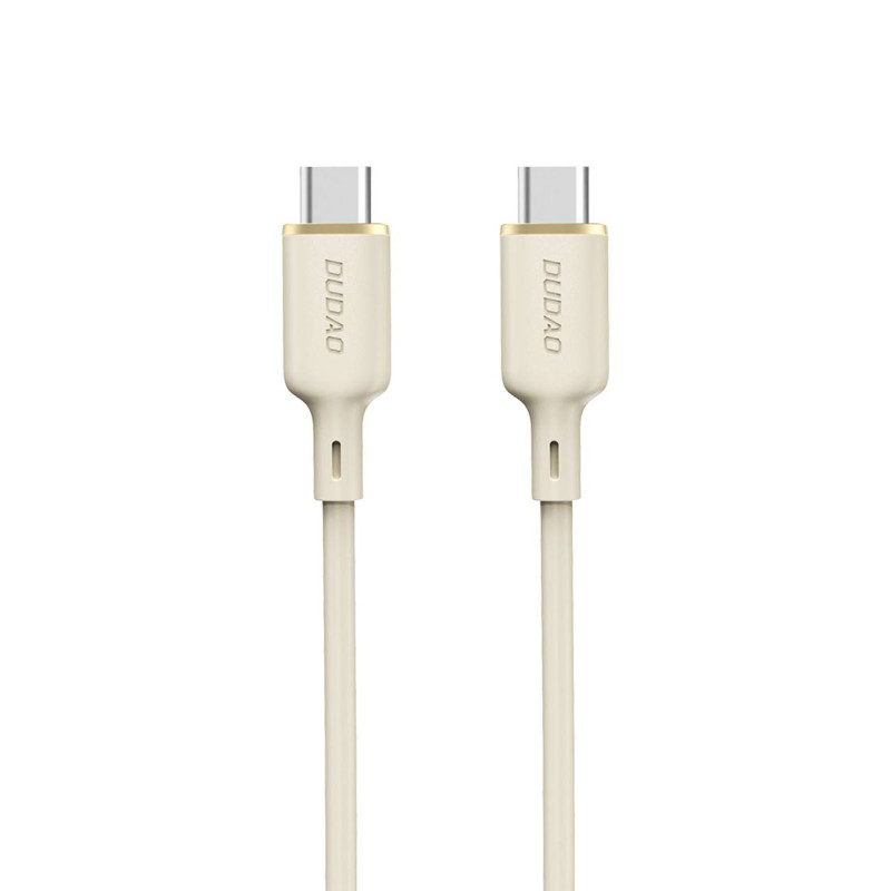 Dudao L7SCC USB-C - USB-C laidas 100W 1m - smėlio spalvos