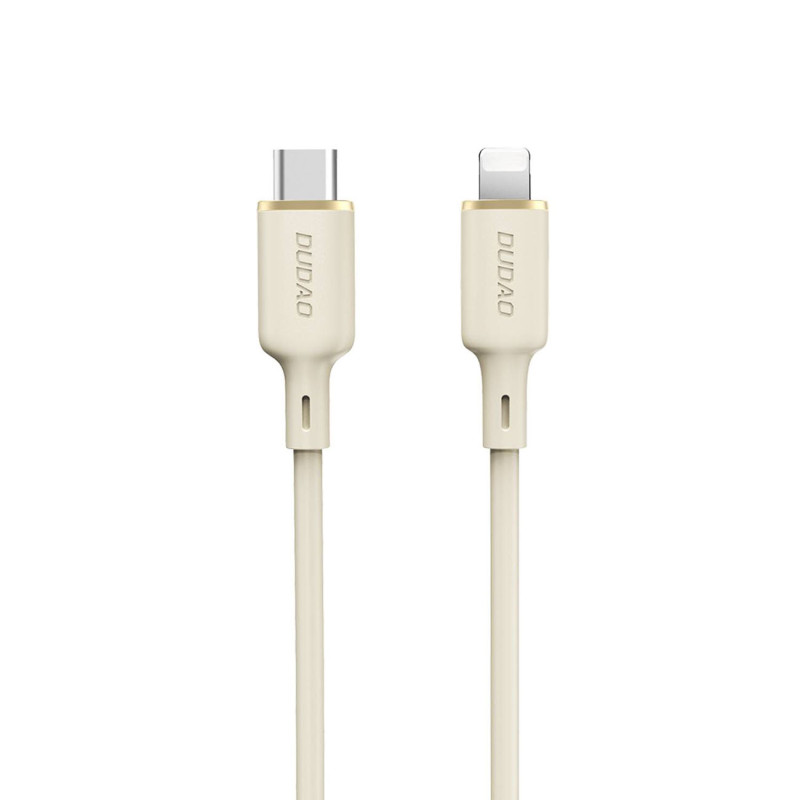 Dudao L7SCL USB-C - Žaibo kabelis 30W 1m - smėlio spalvos
