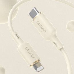 Dudao L7SE 3in1 kabelis USB-A - USB-C / Lightning / micro USB 66W 1,2m - smėlio spalvos