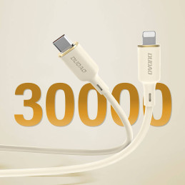 Dudao L7SF 2in1 laidas USB-C – USB-C / Lightning 100W 1,2m – smėlio spalvos