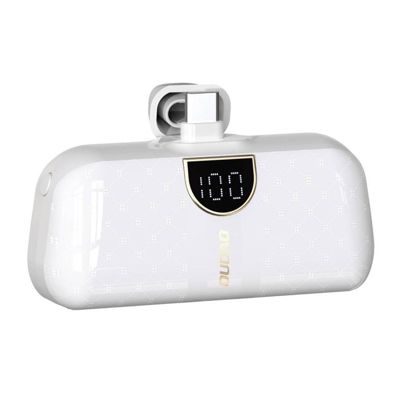 Powerbank Dudao K20SC 5000mAh mini 2x USB-C – balta