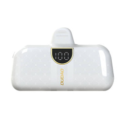 Dudao K20SL 5000 mAh mini maitinimo blokas su Lightning / USB-C jungtimis - balta