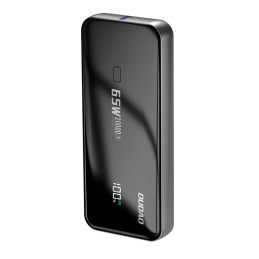 Dudao K65 Powerbank 20000mAh 65W 1x USB-C 2x USB-A su ekranu - juodas