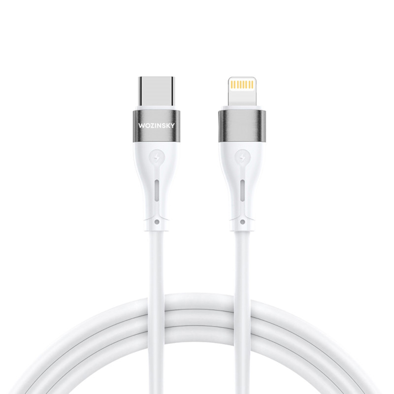 Wozinsky WSTCL1 Lightning / USB-C PD 27W laidas 1 m - baltas