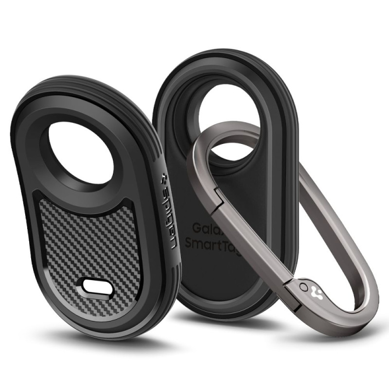 Spigen Rugged Armor dėklas, skirtas Samsung Galaxy SmartTag 2 - matinė juoda