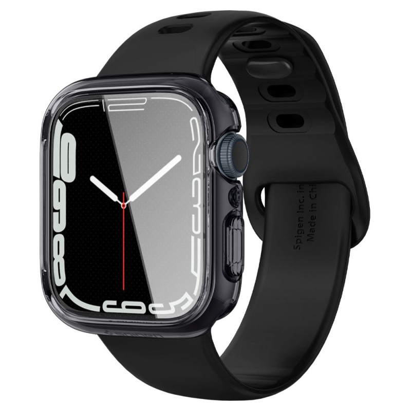 Spigen Ultra Hybrid dėklas, skirtas Apple Watch 7/ 8/ 9 (41 mm) – permatomas pilkas