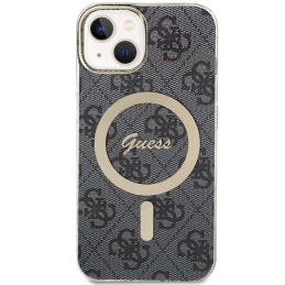Guess IML 4G MagSafe dėklas iPhone 15 - juodas
