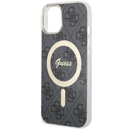 Guess IML 4G MagSafe dėklas iPhone 15 - juodas
