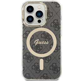 Guess IML 4G MagSafe dėklas iPhone 15 Pro Max - juodas