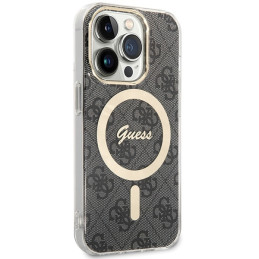 Guess IML 4G MagSafe dėklas iPhone 15 Pro Max - juodas