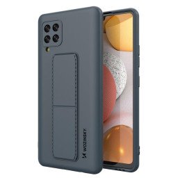 Wozinsky Kickstand Case silikoninis dėklas su stovu, skirtas Samsung Galaxy A42 5G tamsiai mėlynai