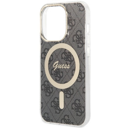 Guess IML 4G MagSafe dėklas iPhone 15 Pro Max - juodas