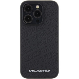 Karl Lagerfeld Quilted K Pattern dėklas, skirtas iPhone 15 Pro - juodas