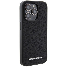 Karl Lagerfeld Quilted K Pattern dėklas, skirtas iPhone 15 Pro - juodas