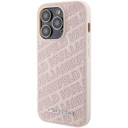 Karl Lagerfeld Quilted K Pattern dėklas, skirtas iPhone 15 Pro - rožinis
