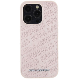 Karl Lagerfeld Quilted K Pattern dėklas, skirtas iPhone 15 Pro - rožinis