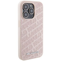 Karl Lagerfeld Quilted K Pattern dėklas, skirtas iPhone 15 Pro - rožinis