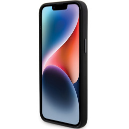 Karl Lagerfeld Silicone Choupette Metal Pin dėklas iPhone 15 Pro - juodas