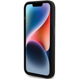 Karl Lagerfeld Silicone Ikonik Metal Pin dėklas iPhone 15 Pro - juodas