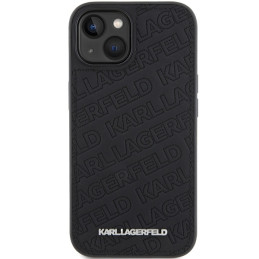Karl Lagerfeld Quilted K Pattern dėklas, skirtas iPhone 15 Plus / 14 Plus - juodas