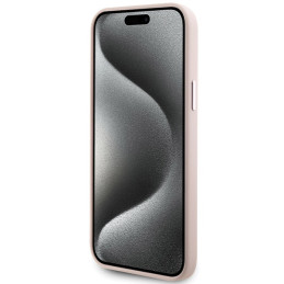Karl Lagerfeld silikoninis Choupette metalinis dėklas, skirtas iPhone 15 Plus / 14 Plus – rožinis