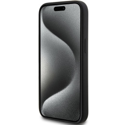 Karl Lagerfeld Silikoninis Karl Script dėklas iPhone 15 - juodas