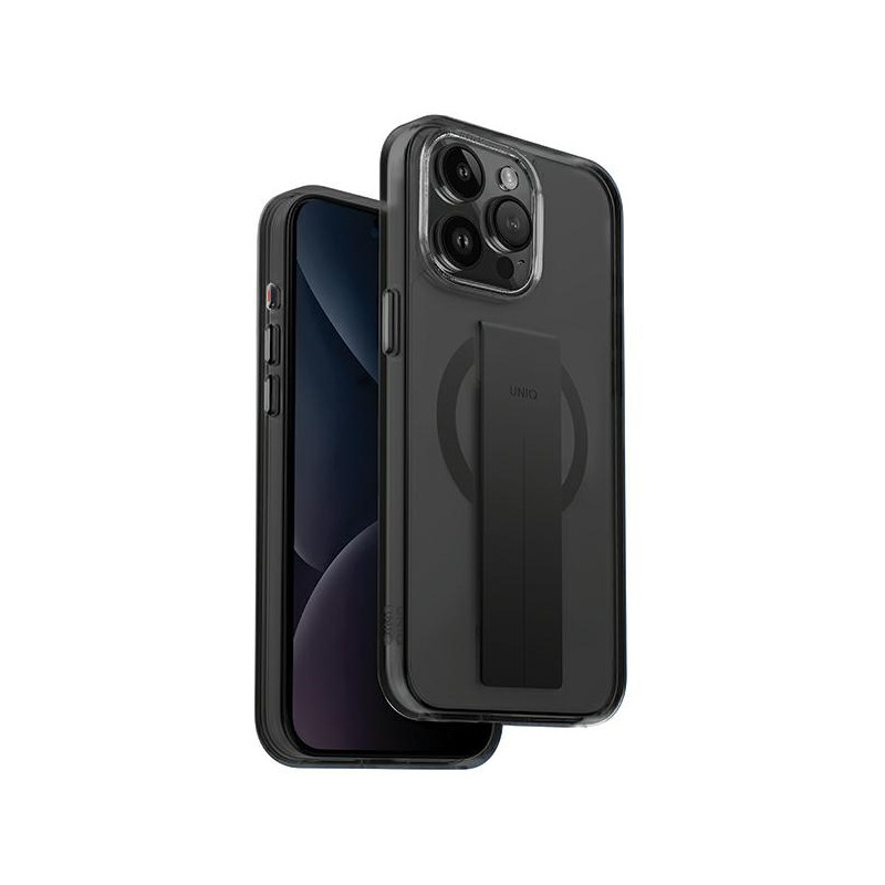 UNIQ Heldro Mag Magclick įkrovimo dėklas iPhone 15 Pro - juodas