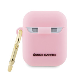 Hello Kitty Silicone 3D Kitty Head dėklas, skirtas AirPods 1/ 2 – rožinis