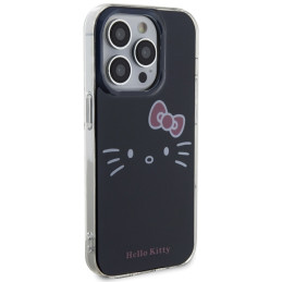 Hello Kitty IML Kitty Face dėklas iPhone 15 Pro - juodas